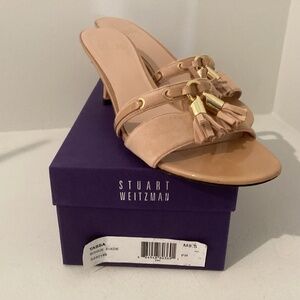 Tan Stuart Weitzman slide